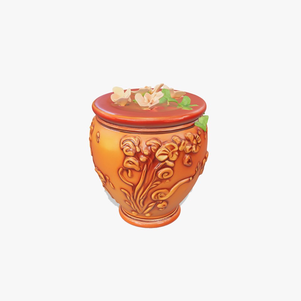 Decorative Floral Vase Model Pack
